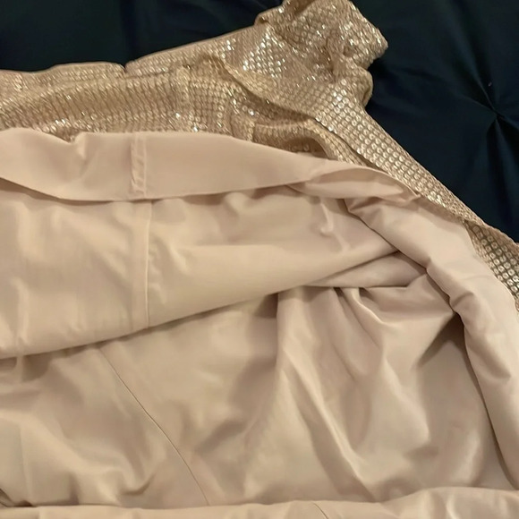 NWT SHOSHANNA Midnights Silver Tessa Sequin Dress Size 12 - Picture 9 of 11